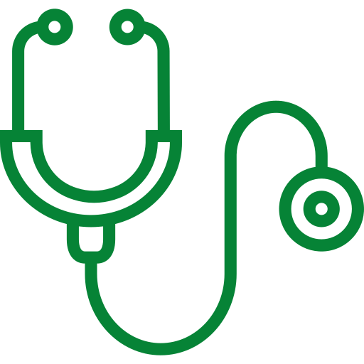 Icone représentant un stétoscope symbolisant le travail de sensibilisation à la santé de Dypamak